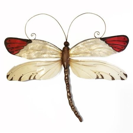 EANGEE HOME DESIGN Eangee Home Design m4019 Dragonfly Wall Decor; Red Tipped m4019